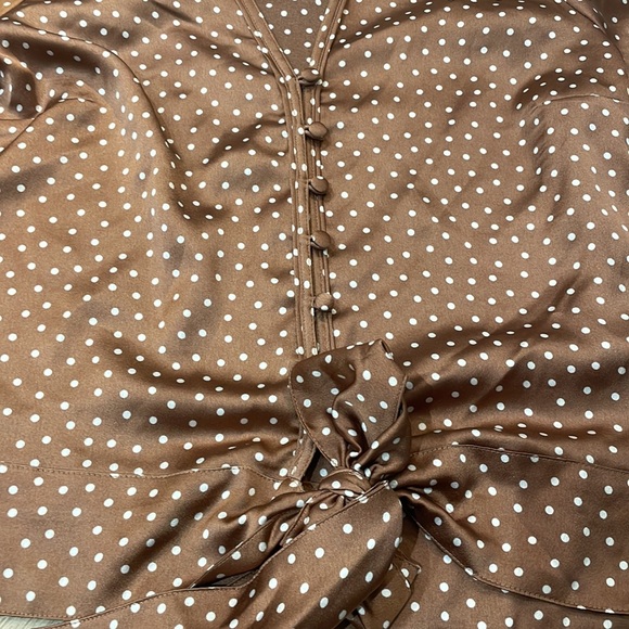 Abercrombie and Fitch polka dot, long sleeve button up, size M - Picture 3 of 3